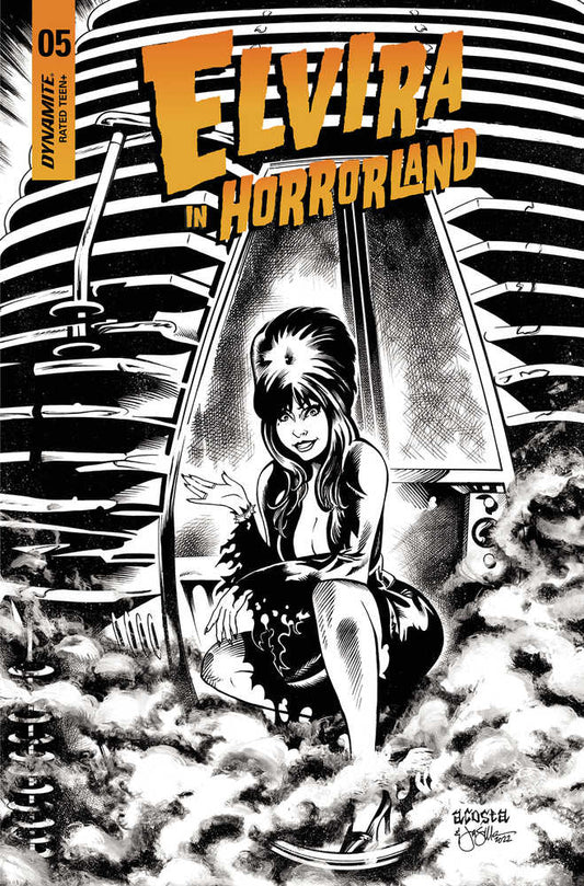 Elvira In Horrorland #5 Cover E 10 Copy Variant Edition Acosta Black & White