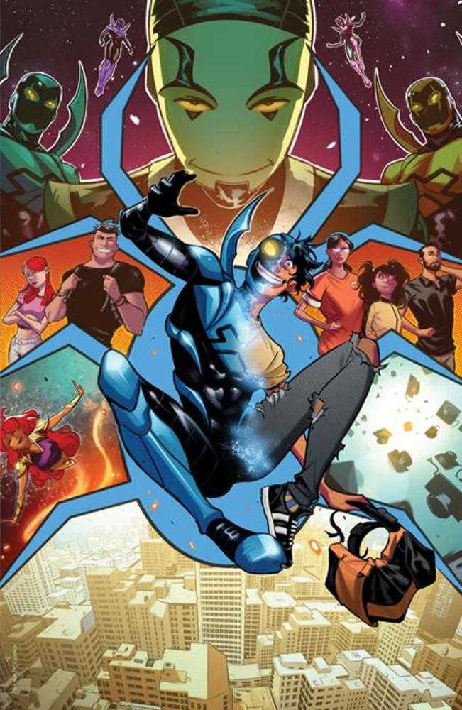 Blue Beetle Graduation Day #1 (Of 6) Cover F Adrian Gutierrez Foil Card Stock Variant Polybag With Papel Picado