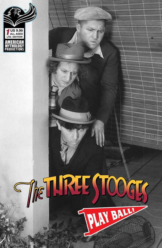 Three Stooges Play Ball Special #1 Cover B Limited Edition Black & White 300 Copy