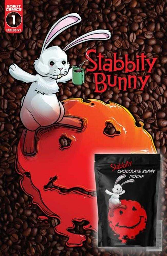 Comics & Coffee Mocha Stabbity Bunny Sampler With Stabbity Bunny #1 Limited Edition Variant