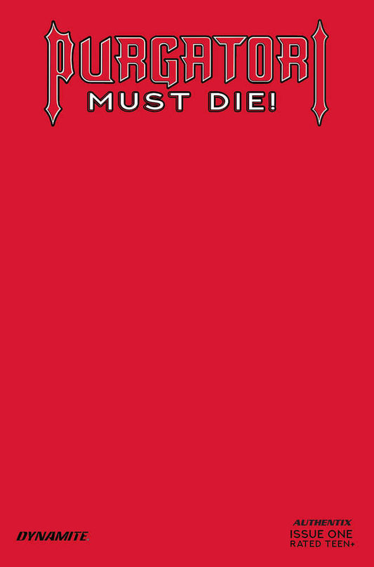 Purgatori Must Die #1 Cover P Foc Red Blank Authentix