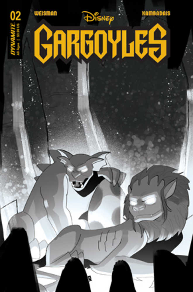 Gargoyles #2 Cover Z 10 Copy Foc Variant Edition Kambadais Black & White