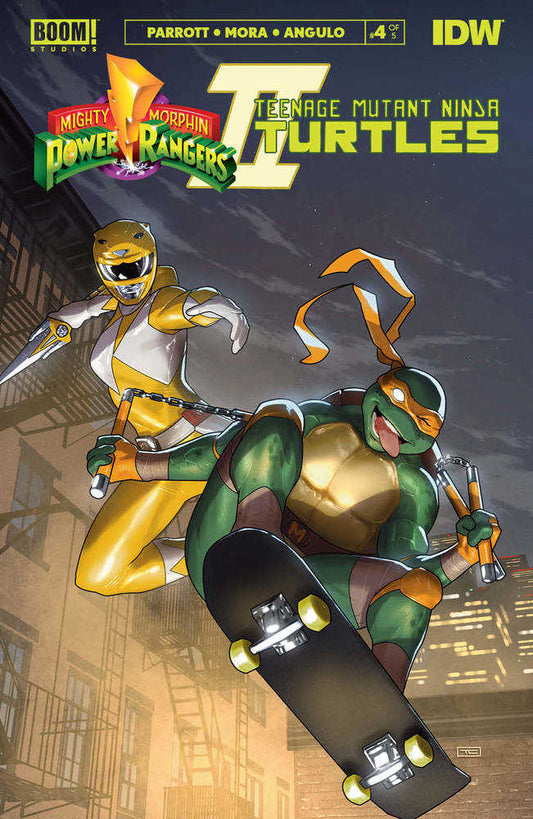 Mmpr Teenage Mutant Ninja Turtles II #4 (Of 5) Cover E Cardstock Variant Clarke