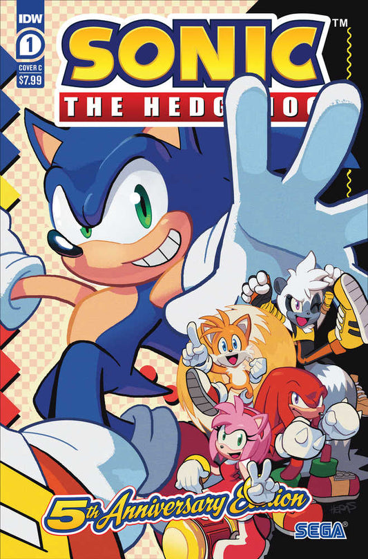 Sonic The Hedgehog #1 5TH Anniversary Edition Cover C Herms