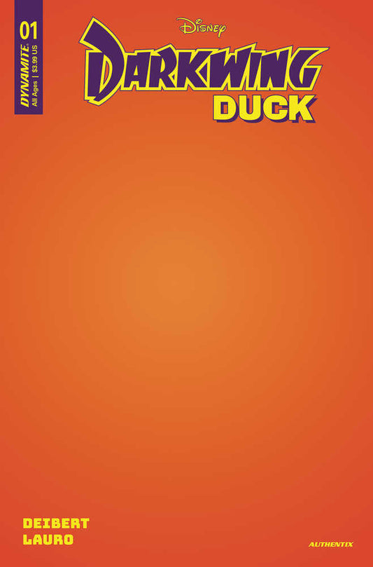 Darkwing Duck #1 Cover Zc Foc Orange Blank Authentix