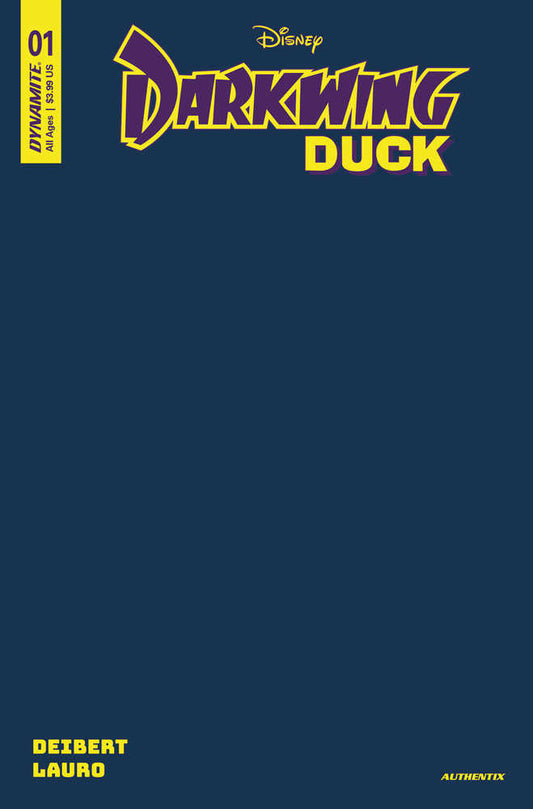 Darkwing Duck #1 Cover Zd Foc Blue Blank Authentix