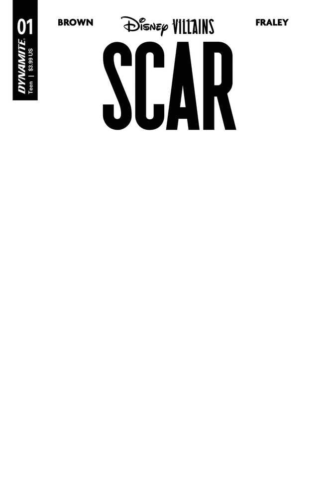 Disney Villains Scar #1 Cover F Blank Authentix