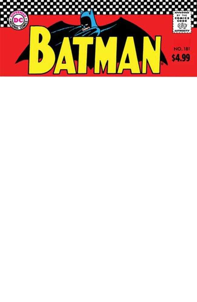 Batman #181 Facsimile Edition Cover C Blank Variant