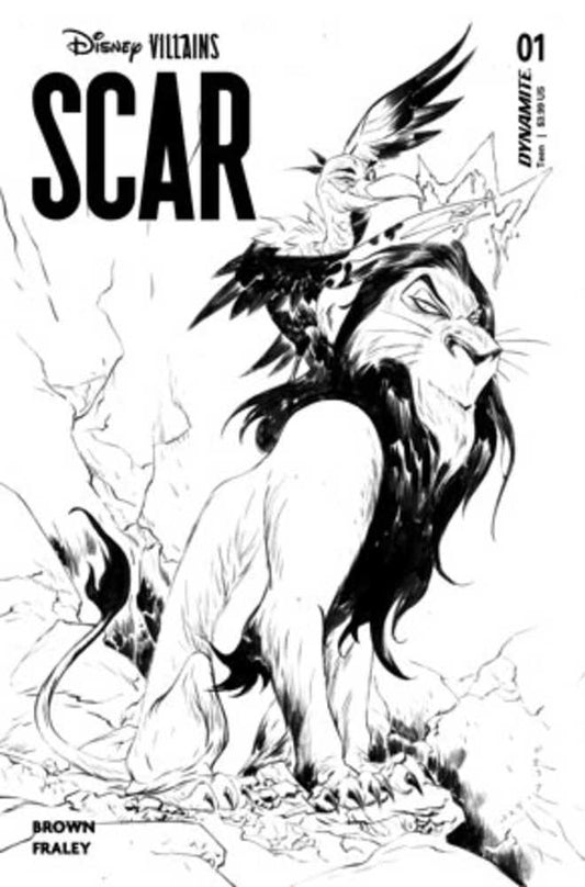 Disney Villains Scar #1 Cover Zb Foc 10 Copy Jae Lee Black & White Variant Edition