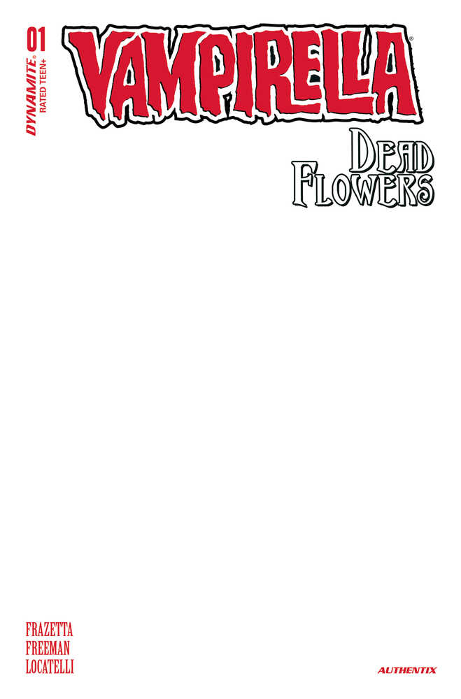 Vampirella Dead Flowers #1 Cover F Blank Authentix