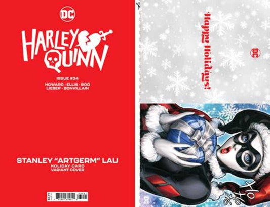 Harley Quinn #34 Cover C Stanley Artgerm Lau DC Holiday Card Special Edition Variant