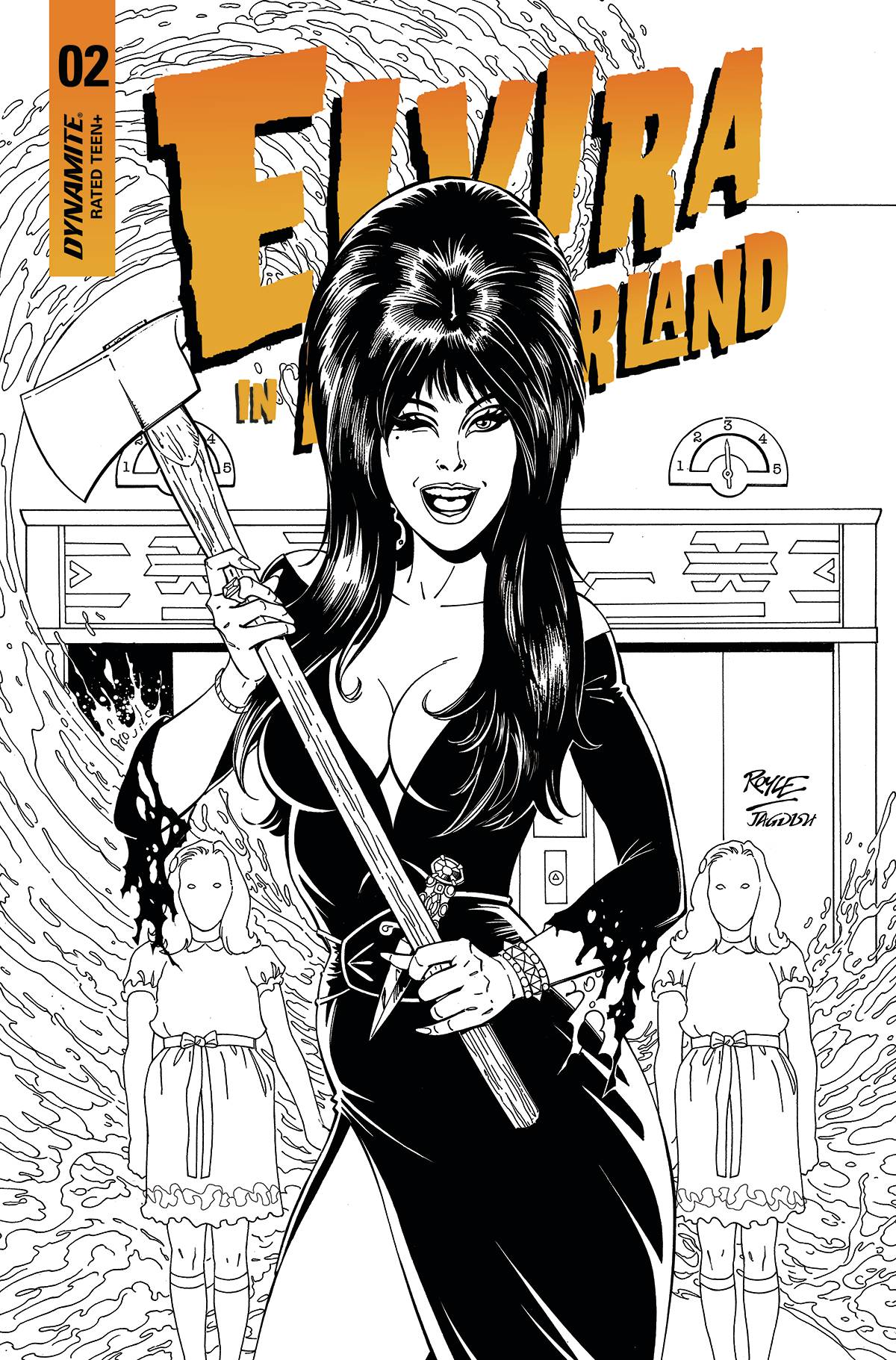 ELVIRA IN HORRORLAND #2 CVR F 15 COPY INCV ROYLE B&W