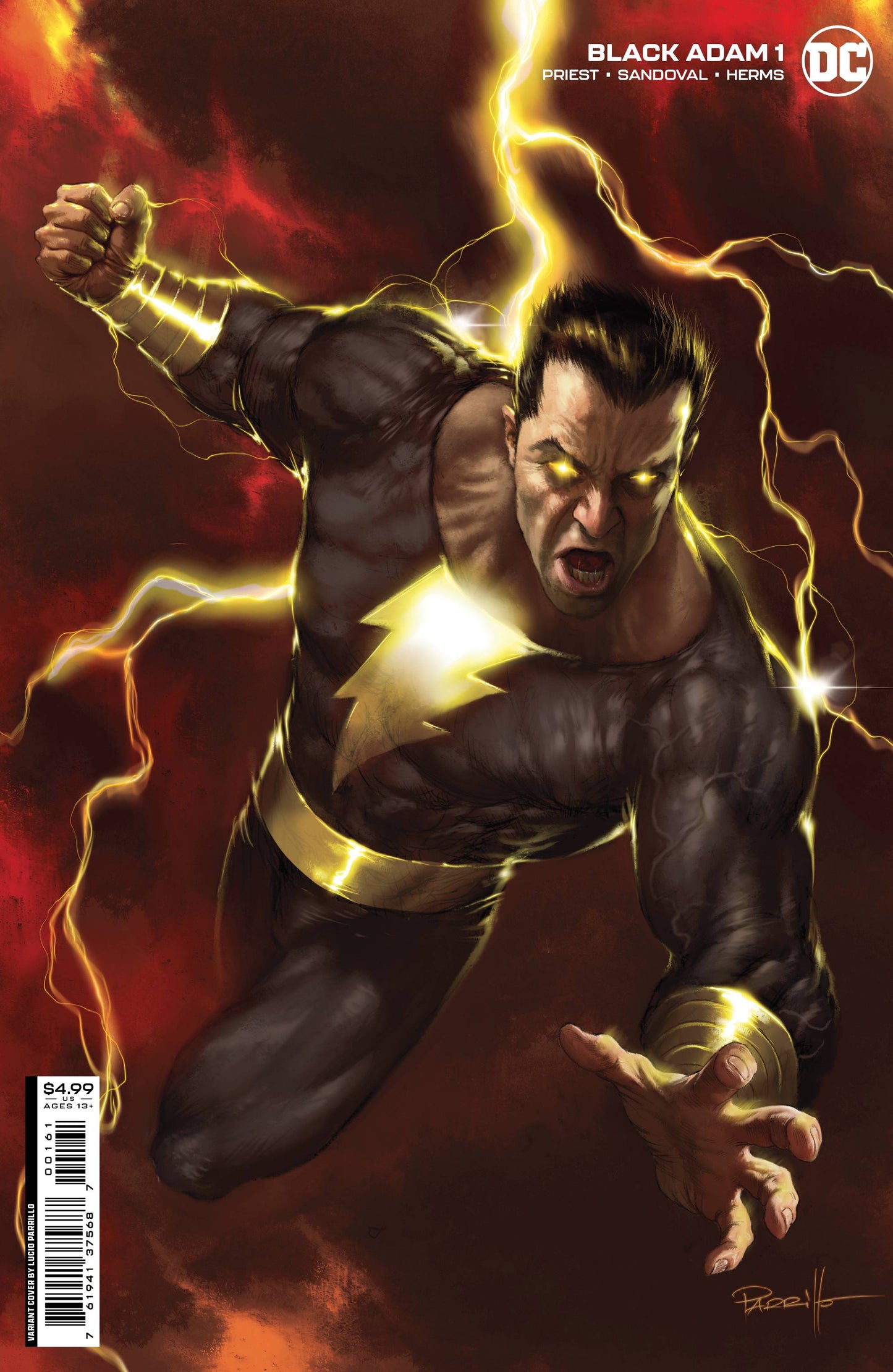 BLACK ADAM #1 CVR C PARILLO CARD STOCK 1st app. Mali-Adam