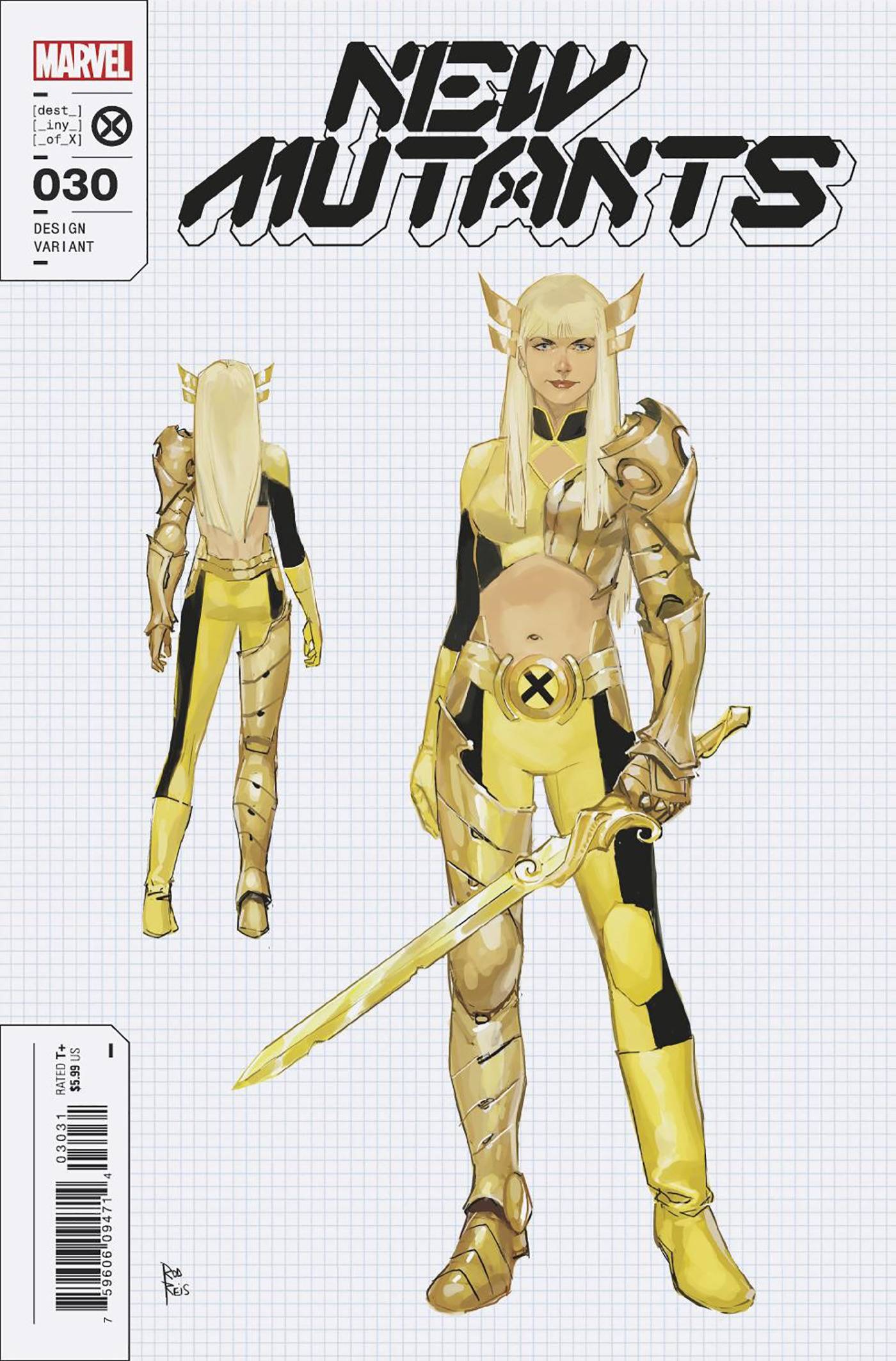 NEW MUTANTS #30 10 COPY INCV REIS DESIGN VAR