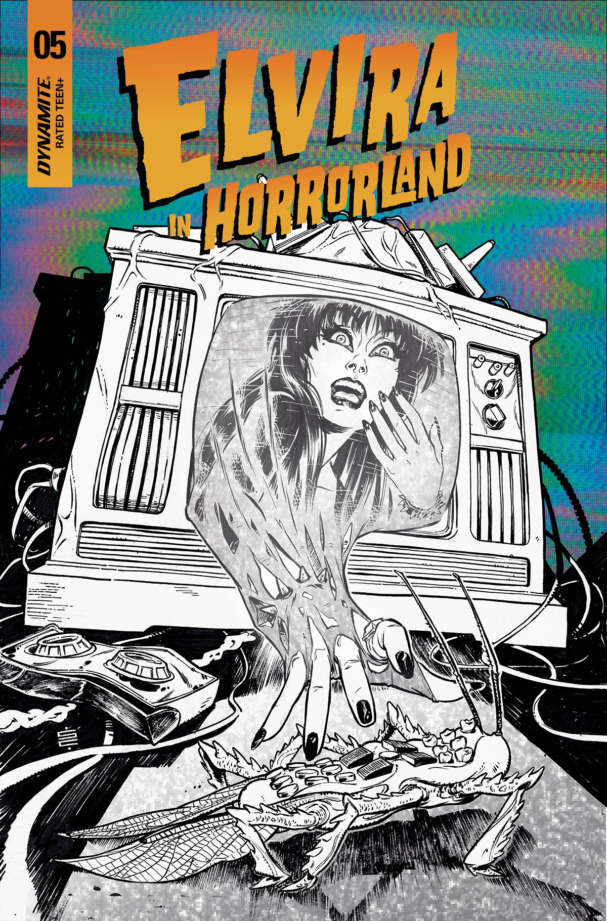 ELVIRA IN HORRORLAND #5 CVR G 20 COPY INCV CALIFANO B&W