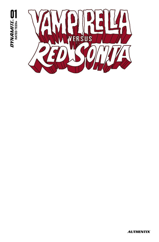 VAMPIRELLA VS RED SONJA #1 CVR F BLANK AUTHENTIX