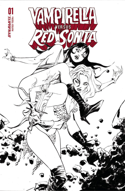 VAMPIRELLA VS RED SONJA #1 CVR I 20 COPY INCV LEE B&W