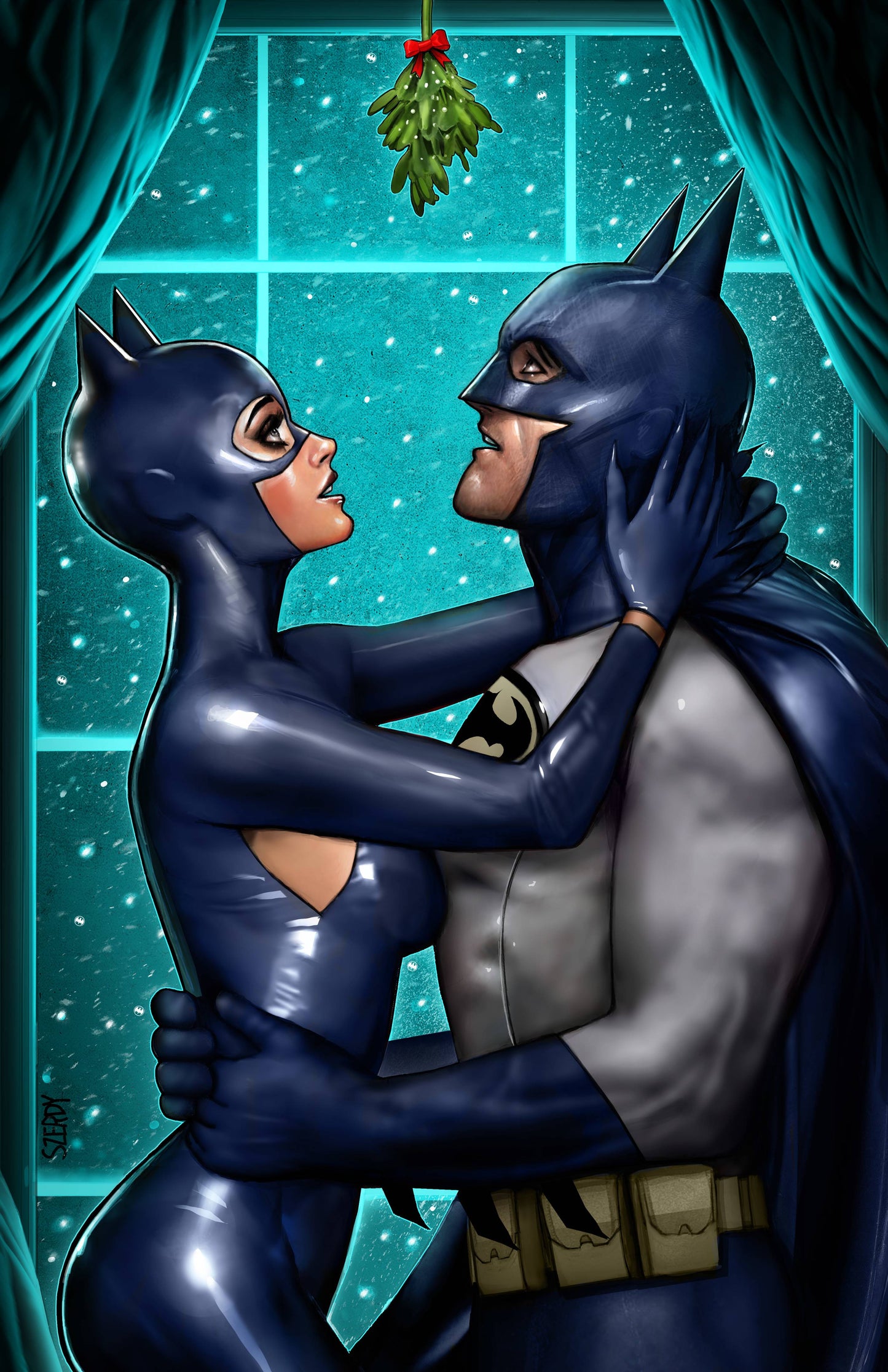 CATWOMAN #50 CVR D SZERDY HOLIDAY CARD STOCK VAR