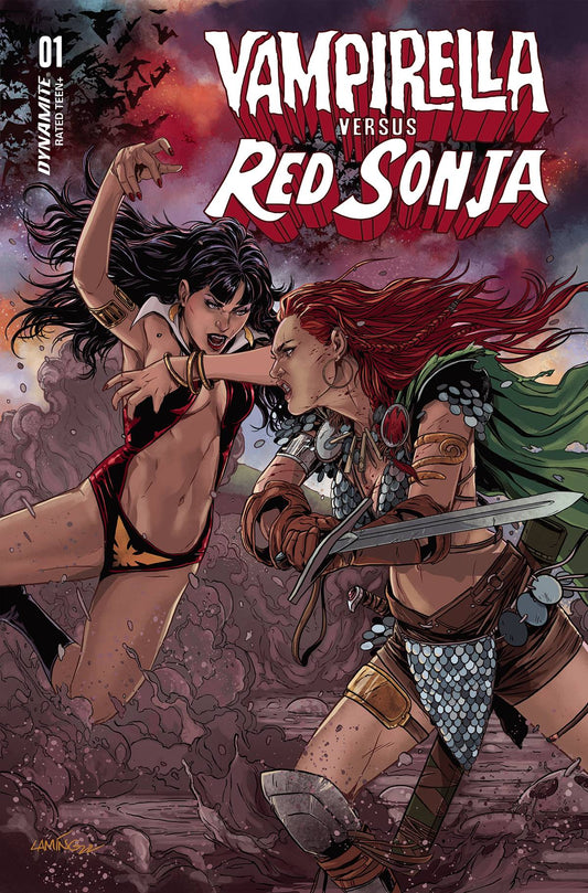 VAMPIRELLA VS RED SONJA #1 CVR P FOC LAMING ORIGINAL