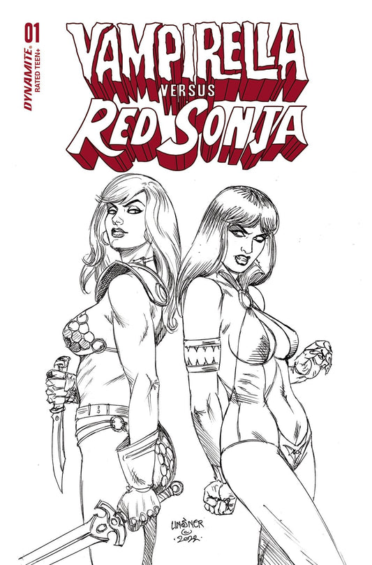 VAMPIRELLA VS RED SONJA #1 CVR W 10 COPY FOC INCV LINSNER LI